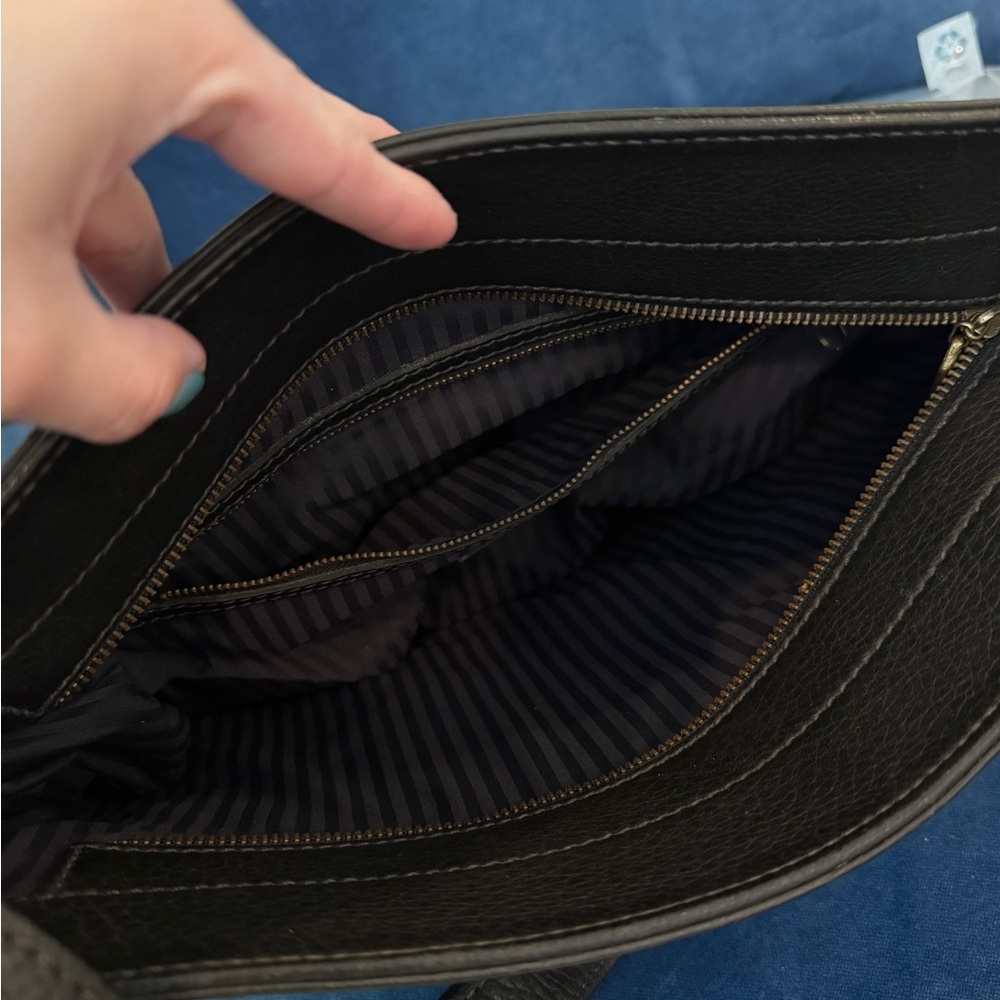 COACH Vintage Sonoma Pocket Zip Crossbody‎ Bag Black 
Leather - Picture 7 of 9